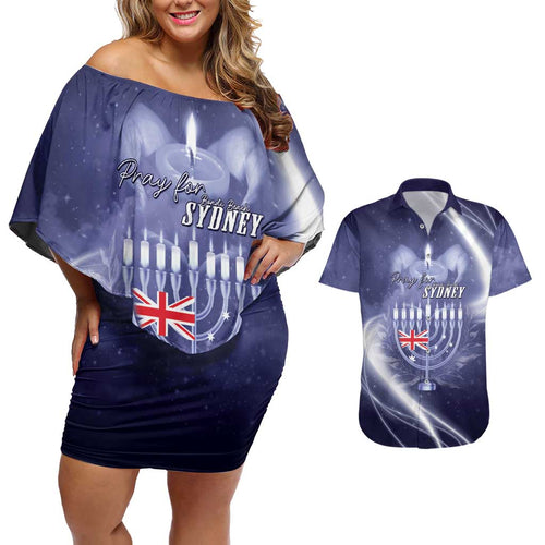 Pray For Bondi Sydney Couples Matching Off Shoulder Short Dress and Hawaiian Shirt We Are All Bondi - Aussie Hoodie