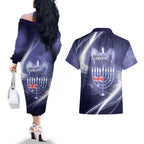 Pray For Bondi Sydney Couples Matching Off The Shoulder Long Sleeve Dress and Hawaiian Shirt We Are All Bondi - Aussie Hoodie