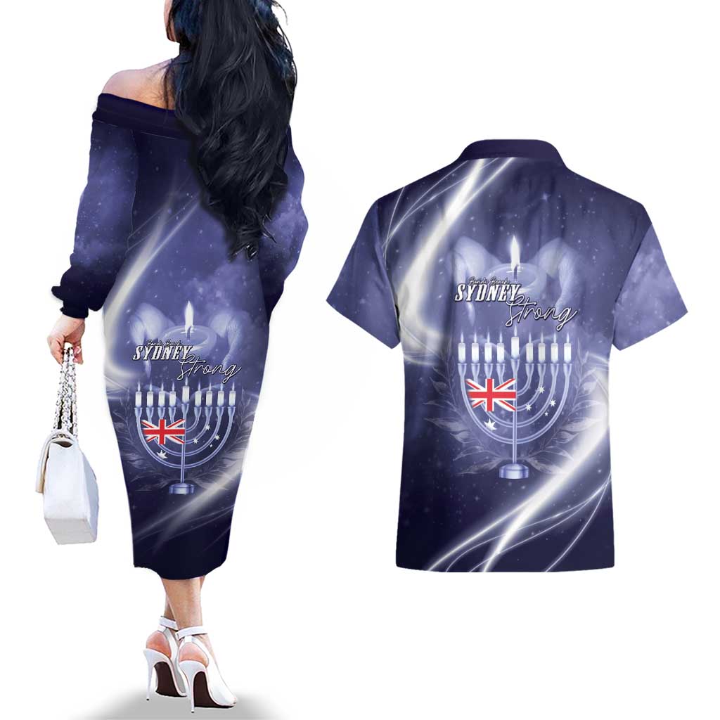 Pray For Bondi Sydney Couples Matching Off The Shoulder Long Sleeve Dress and Hawaiian Shirt We Are All Bondi - Aussie Hoodie