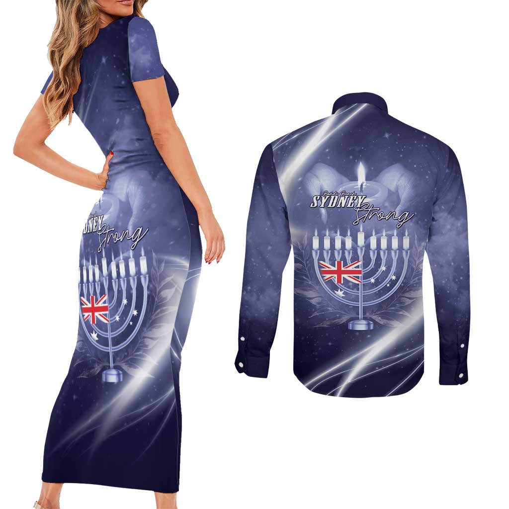 Pray For Bondi Sydney Couples Matching Short Sleeve Bodycon Dress and Long Sleeve Button Shirt We Are All Bondi - Aussie Hoodie