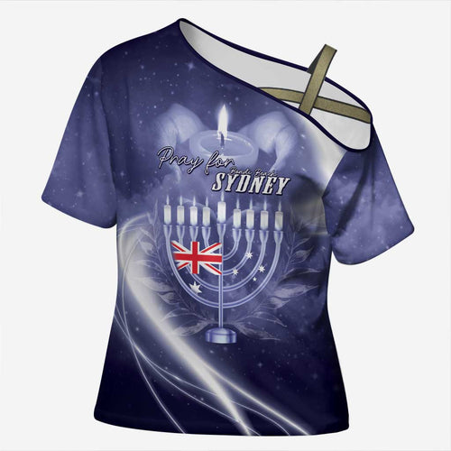 Pray For Bondi Sydney Cross Shoulder Shirt We Are All Bondi - Aussie Hoodie