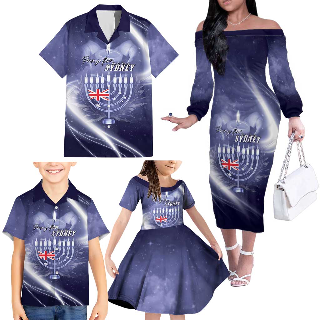Pray For Bondi Sydney Family Matching Off The Shoulder Long Sleeve Dress and Hawaiian Shirt We Are All Bondi - Aussie Hoodie