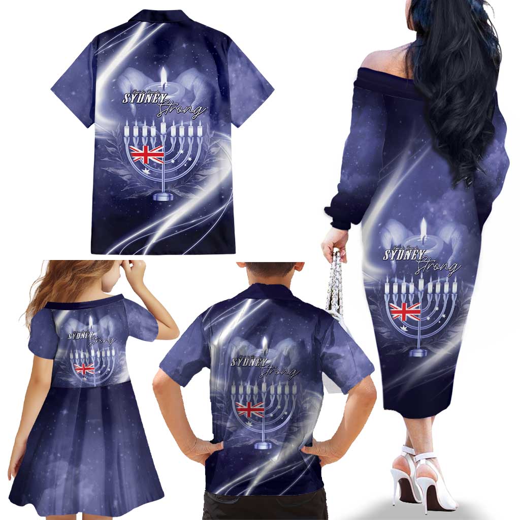 Pray For Bondi Sydney Family Matching Off The Shoulder Long Sleeve Dress and Hawaiian Shirt We Are All Bondi - Aussie Hoodie