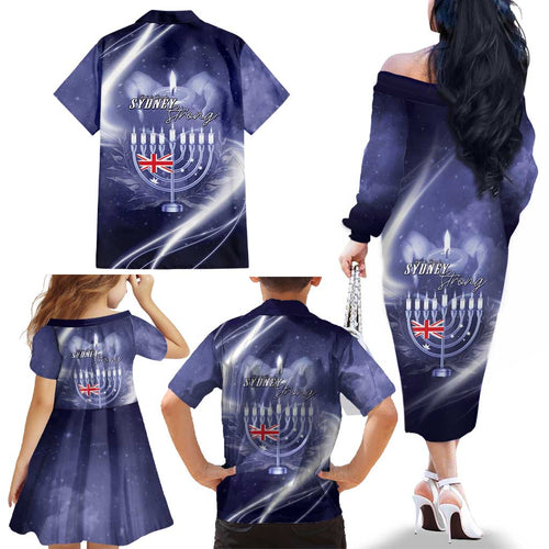 Pray For Bondi Sydney Family Matching Off The Shoulder Long Sleeve Dress and Hawaiian Shirt We Are All Bondi - Aussie Hoodie