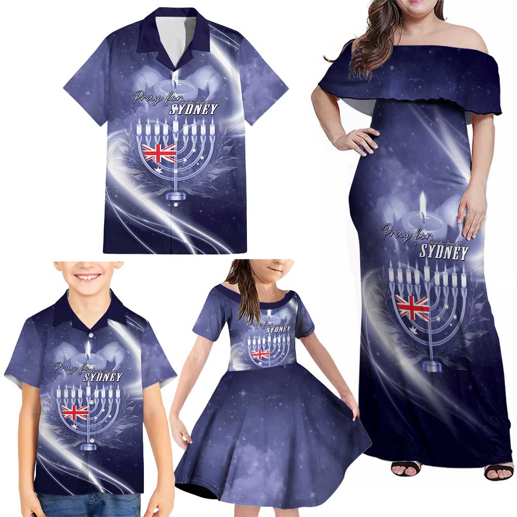 Pray For Bondi Sydney Family Matching Off Shoulder Maxi Dress and Hawaiian Shirt We Are All Bondi - Aussie Hoodie