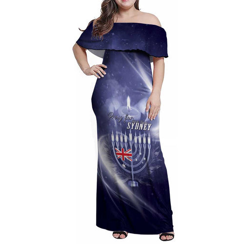 Pray For Bondi Sydney Family Matching Off Shoulder Maxi Dress and Hawaiian Shirt We Are All Bondi - Aussie Hoodie