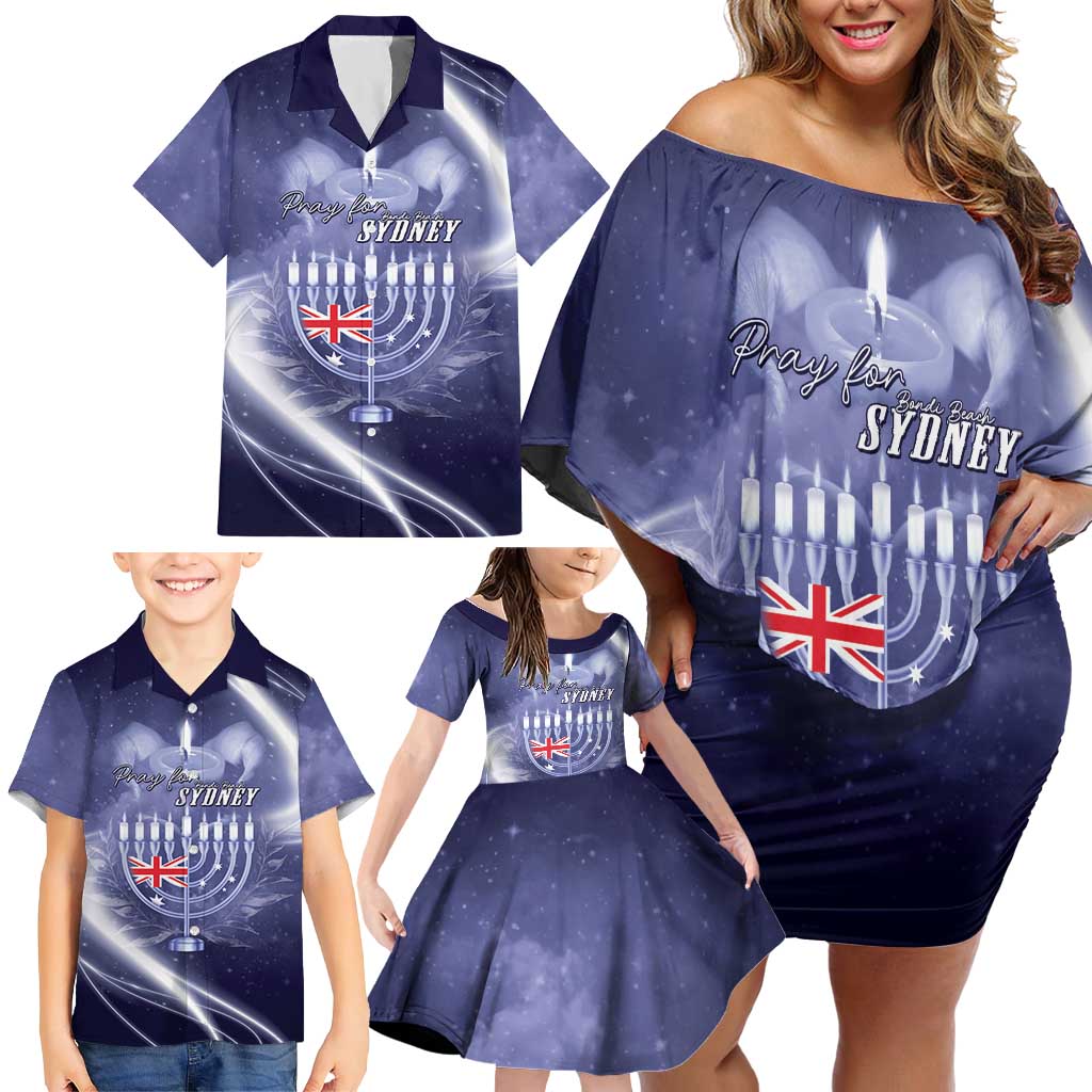 Pray For Bondi Sydney Family Matching Off Shoulder Short Dress and Hawaiian Shirt We Are All Bondi - Aussie Hoodie