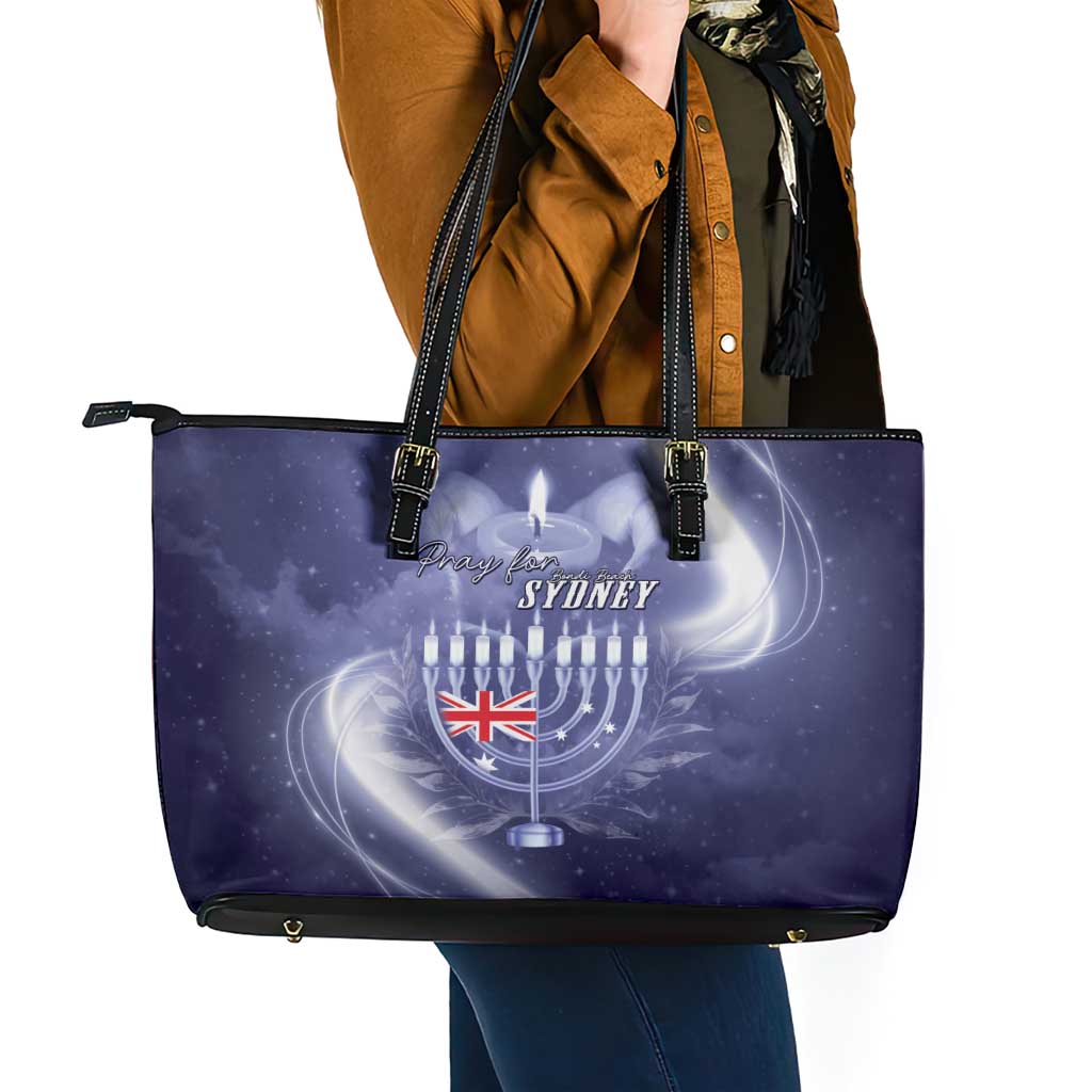 Pray For Bondi Sydney Leather Tote Bag We Are All Bondi - Aussie Hoodie