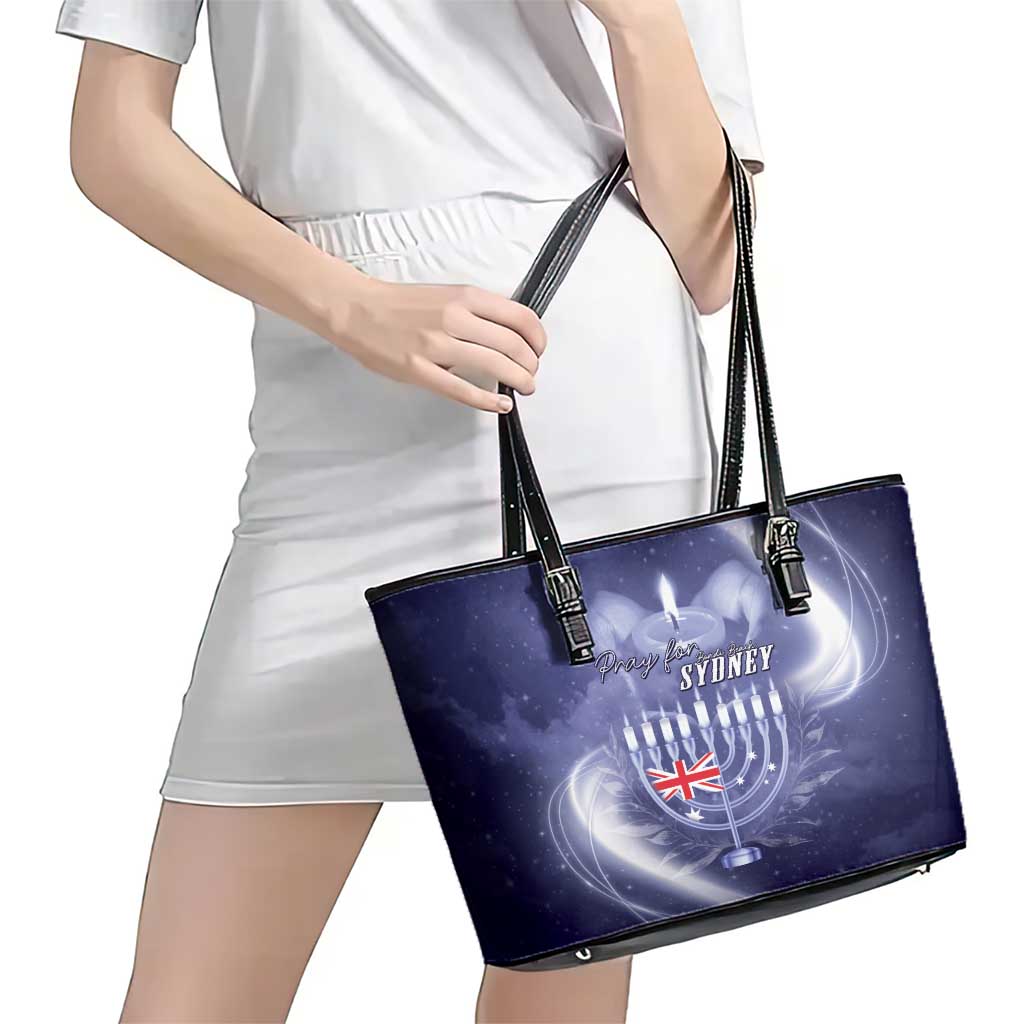 Pray For Bondi Sydney Leather Tote Bag We Are All Bondi - Aussie Hoodie