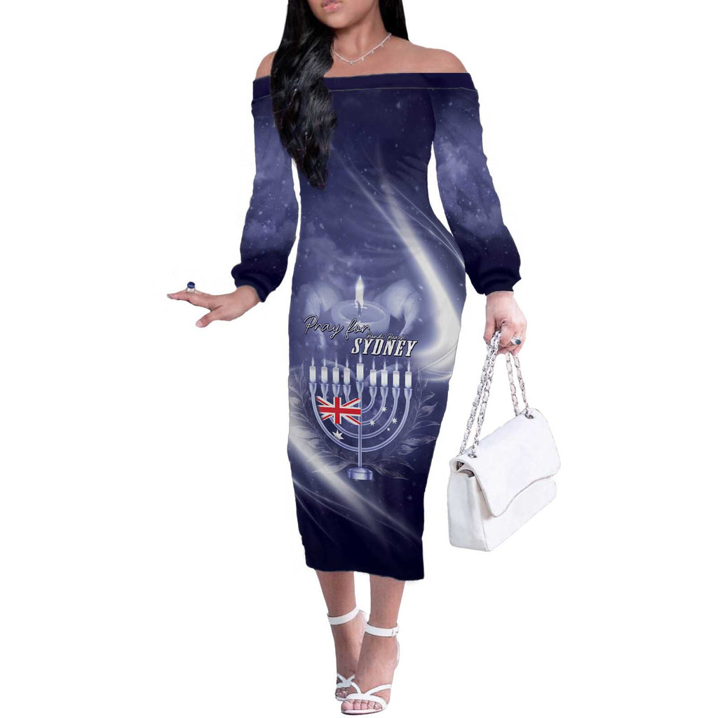 Pray For Bondi Sydney Off The Shoulder Long Sleeve Dress We Are All Bondi - Aussie Hoodie