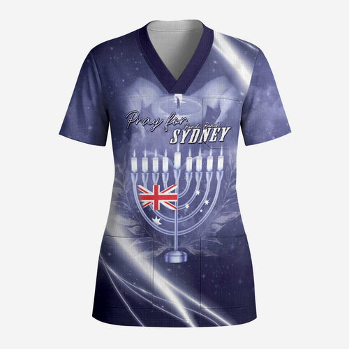 Pray For Bondi Sydney Scrub Top We Are All Bondi - Aussie Hoodie