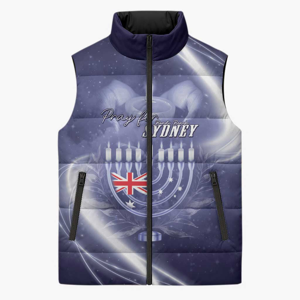 Pray For Bondi Sydney Sleeveless Puffer Jacket We Are All Bondi - Aussie Hoodie