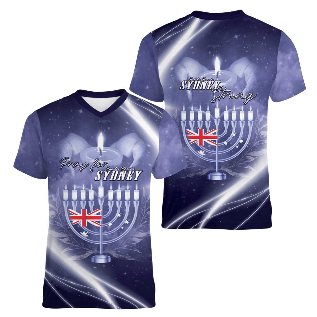 Pray For Bondi Sydney Women V-Neck T-Shirt We Are All Bondi - Aussie Hoodie
