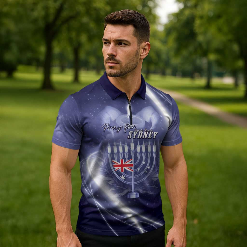 Pray For Bondi Sydney Zipper Polo Shirt We Are All Bondi - Aussie Hoodie