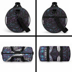 New Zealand Aotearoa Duffle Bag Maori Hei Rehua Paua Shell Glitter Purple