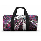 New Zealand Aotearoa Duffle Bag Maori Hei Rehua Paua Shell Glitter Pink
