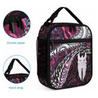 New Zealand Aotearoa Lunch Bag Maori Hei Rehua Paua Shell Glitter Pink