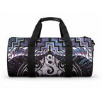 New Zealand Maori Duffle Bag Poutama Pikorua Purple Paua Shell