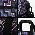 New Zealand Maori Duffle Bag Poutama Pikorua Purple Paua Shell