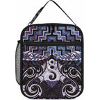 New Zealand Maori Lunch Bag Poutama Pikorua Purple Paua Shell