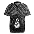 New Zealand Maori Rugby Jersey Poutama Manaia Black Paua Shell