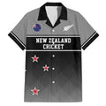 Custom New Zealand Cricket Family Matching Tank Maxi Dress and Hawaiian Shirt Black Cap Unbeatable