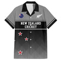 Custom New Zealand Cricket Hawaiian Shirt Black Cap Unbeatable