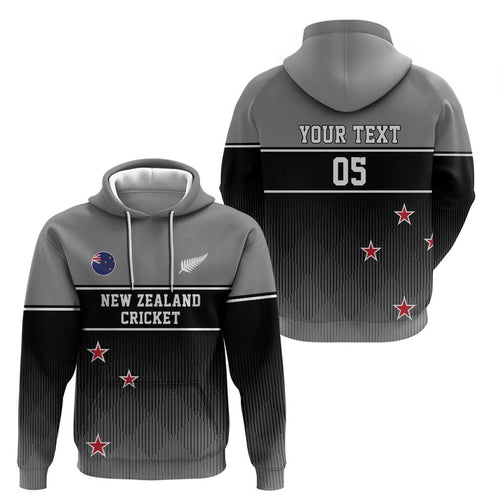 Custom New Zealand Cricket Hoodie Black Cap Unbeatable