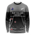 Custom New Zealand Cricket Long Sleeve Shirt Black Cap Unbeatable