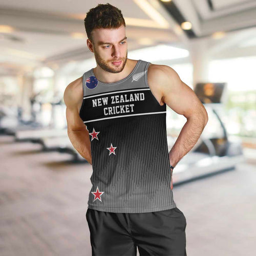 Custom New Zealand Cricket Men Tank Top Black Cap Unbeatable