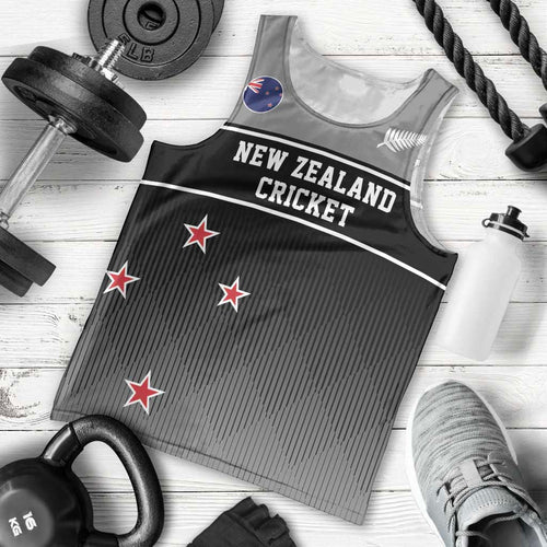 Custom New Zealand Cricket Men Tank Top Black Cap Unbeatable