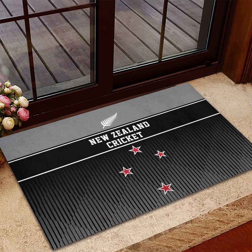 New Zealand Cricket Rubber Doormat Black Cap Unbeatable