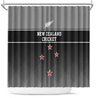 New Zealand Cricket Shower Curtain Black Cap Unbeatable