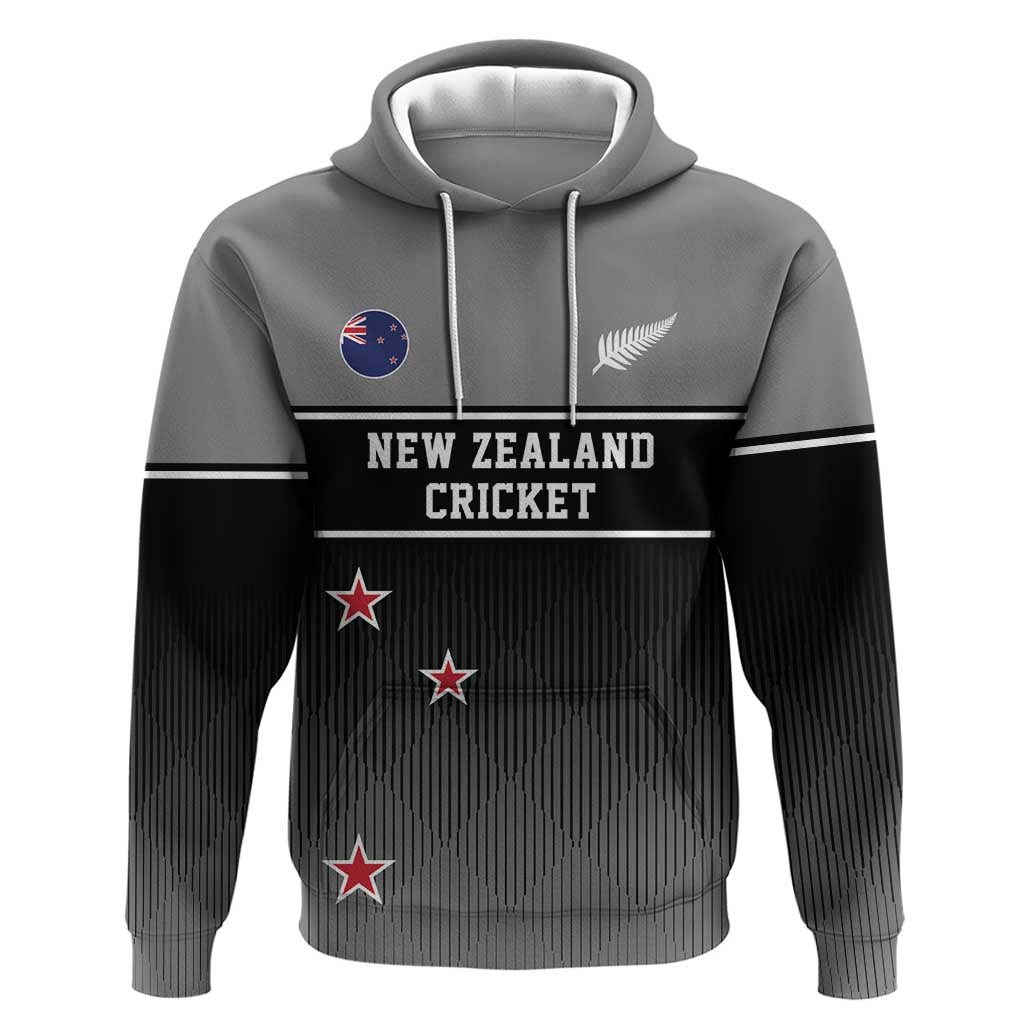 Custom New Zealand Cricket Zip Hoodie Black Cap Unbeatable