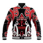 New Zealand Maori Language Week Baseball Jacket Mo Ake Tonu Te Reo