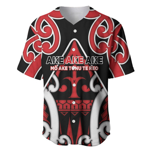 New Zealand Maori Language Week Baseball Jersey Mo Ake Tonu Te Reo