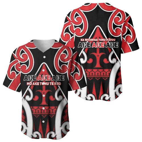 New Zealand Maori Language Week Baseball Jersey Mo Ake Tonu Te Reo