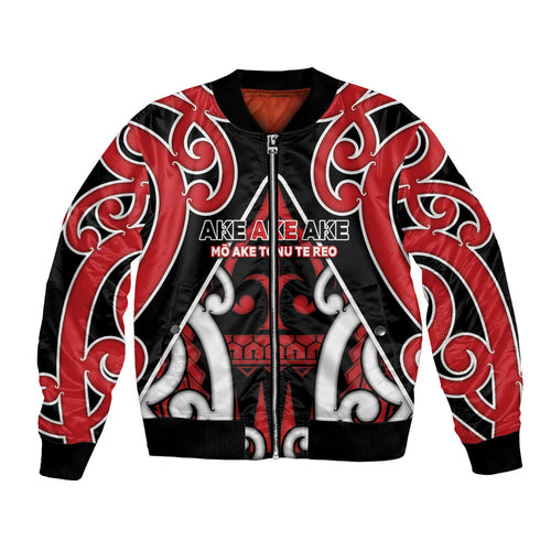 New Zealand Maori Language Week Bomber Jacket Mo Ake Tonu Te Reo