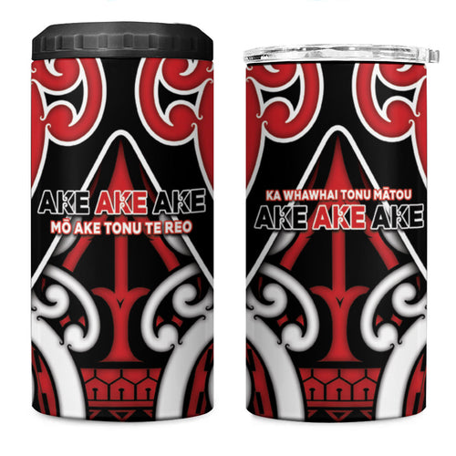 New Zealand Maori Language Week 4 in 1 Can Cooler Tumbler Mo Ake Tonu Te Reo