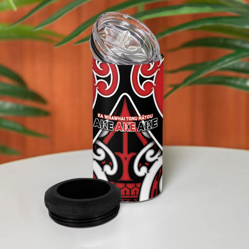 New Zealand Maori Language Week 4 in 1 Can Cooler Tumbler Mo Ake Tonu Te Reo