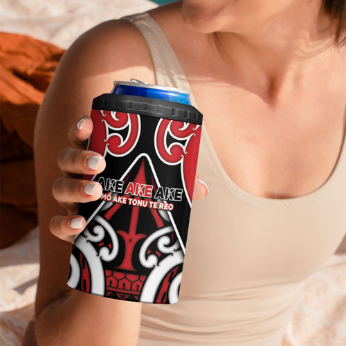 New Zealand Maori Language Week 4 in 1 Can Cooler Tumbler Mo Ake Tonu Te Reo