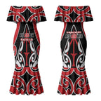 New Zealand Maori Language Week Couples Matching Mermaid Dress and Hawaiian Shirt Mo Ake Tonu Te Reo