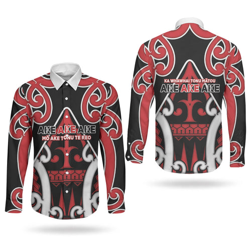 New Zealand Maori Language Week Couples Matching Puletasi and Long Sleeve Button Shirt Mo Ake Tonu Te Reo