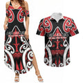 New Zealand Maori Language Week Couples Matching Summer Maxi Dress and Hawaiian Shirt Mo Ake Tonu Te Reo
