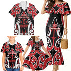 New Zealand Maori Language Week Family Matching Mermaid Dress and Hawaiian Shirt Mo Ake Tonu Te Reo
