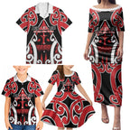 New Zealand Maori Language Week Family Matching Puletasi and Hawaiian Shirt Mo Ake Tonu Te Reo