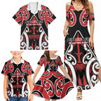 New Zealand Maori Language Week Family Matching Summer Maxi Dress and Hawaiian Shirt Mo Ake Tonu Te Reo