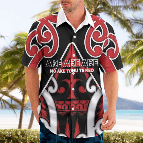 New Zealand Maori Language Week Hawaiian Shirt Mo Ake Tonu Te Reo