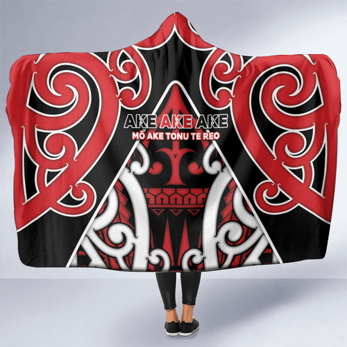 New Zealand Maori Language Week Hooded Blanket Mo Ake Tonu Te Reo