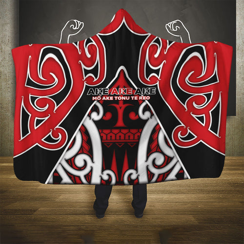 New Zealand Maori Language Week Hooded Blanket Mo Ake Tonu Te Reo